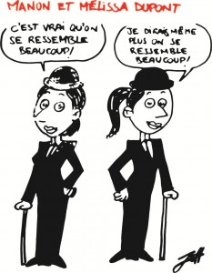 La caricature de Manon Mella et Mélissa Barra de Mondoblog